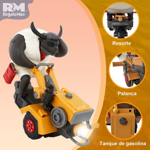 اسباب بازی ماشین چمن زن نارنجی و گاو باغبان MR.Cow Funny Tractor toy_اسباب بازی